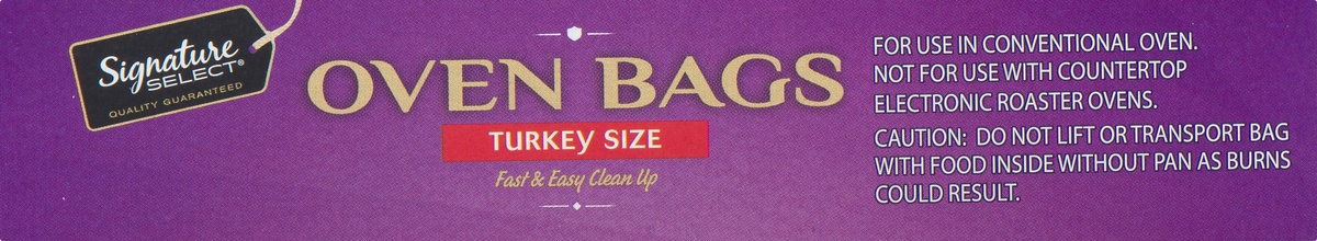 Signature Select Oven Bags Turkey Size - 2 Count