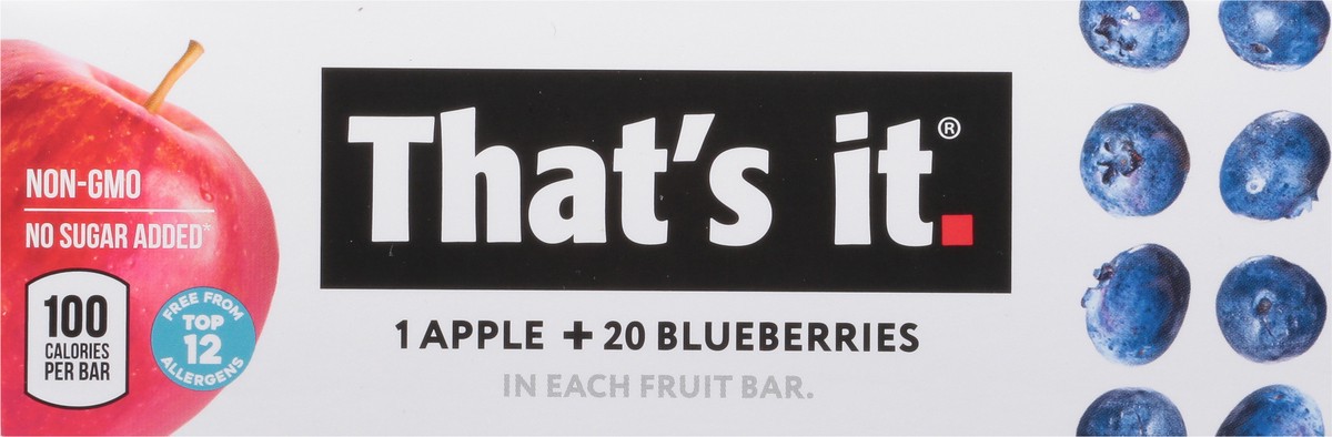 slide 5 of 9, That's it. Apple + Blueberries Fruit Bar 12 - 1.2 oz Bars, 12 ct; 14.4 oz