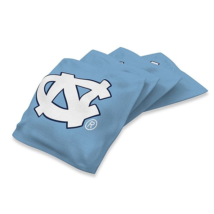 slide 1 of 1, NCAA University of North Carolina Regulation Cornhole Bean Bags - Light Blue, 4 ct