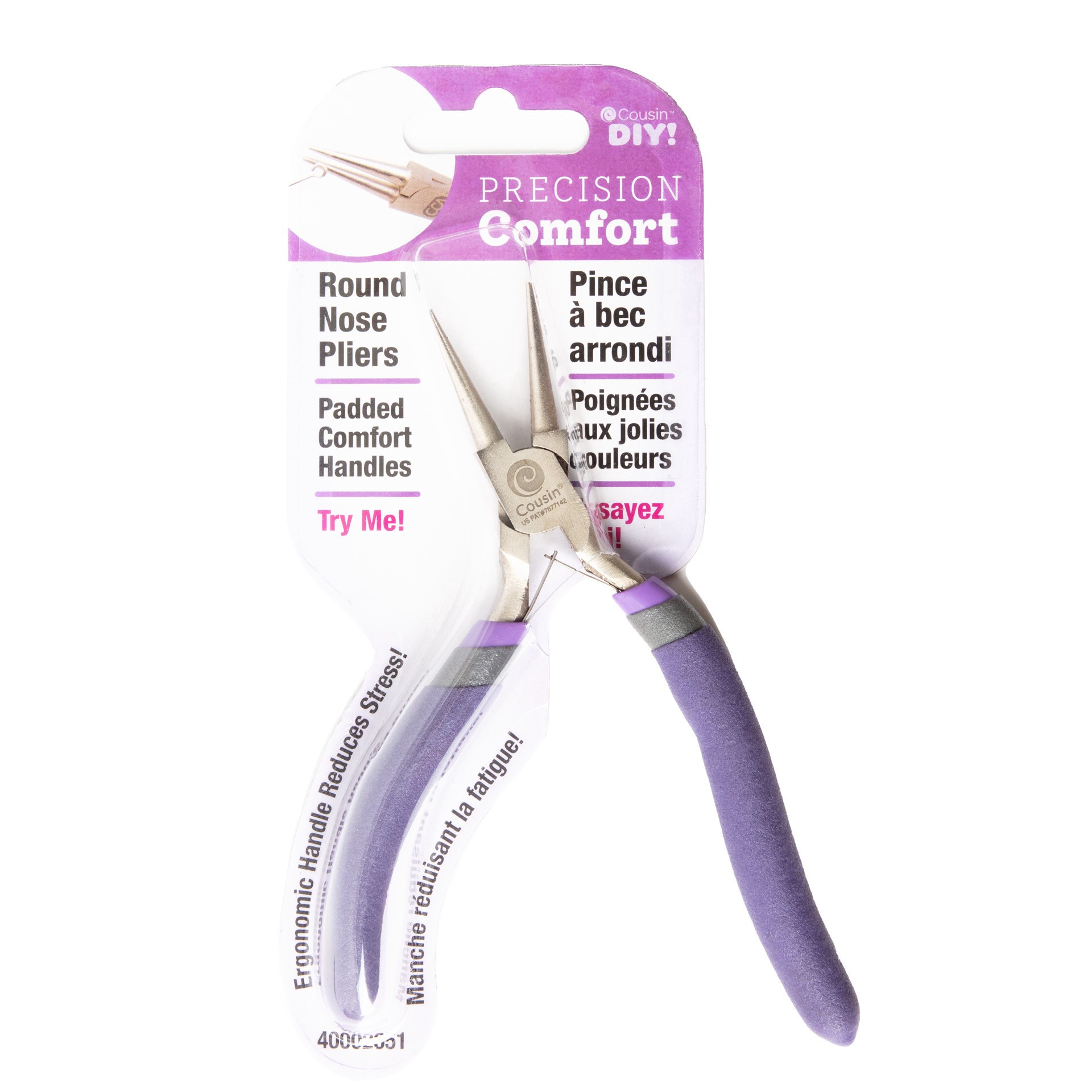 slide 4 of 7, Cousin Precision Comfort 5" Round Nose Pliers, 5.12 in x 3.25 in x 0.47 in