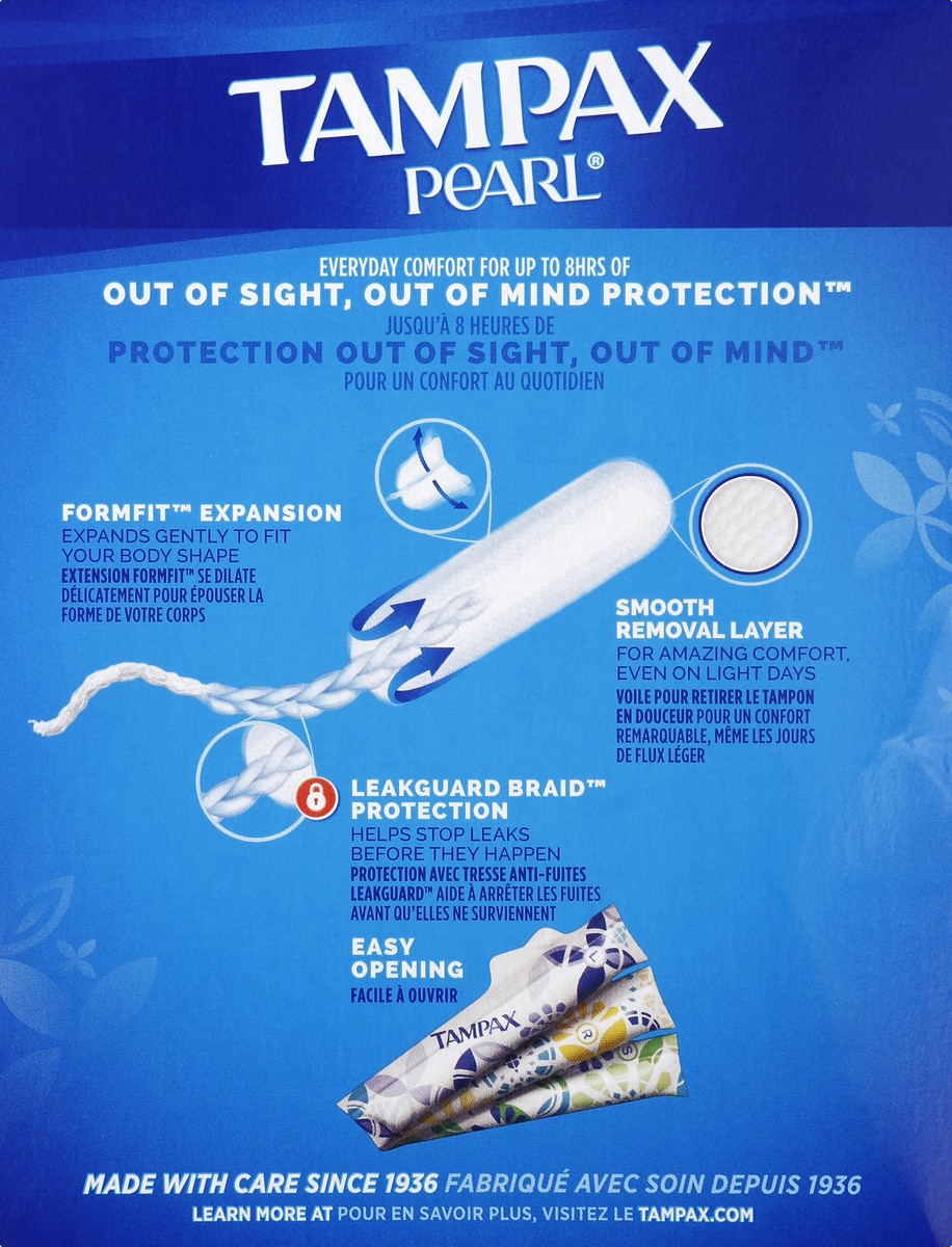 slide 6 of 6, Tampax Pearl Super Scented Plastic Tampons, 18 ct