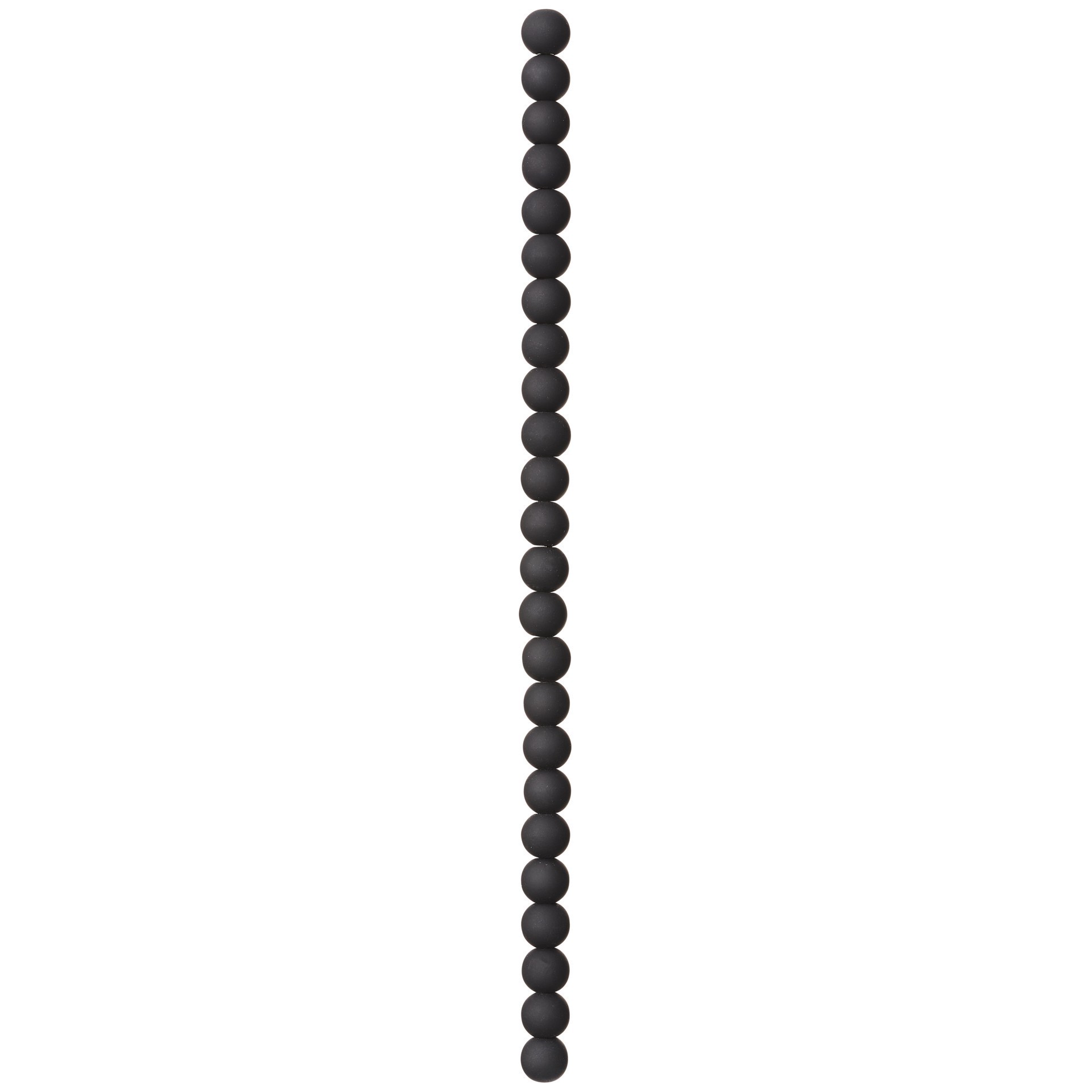 slide 2 of 3, 8mm Black Round Rubber Coated Glass Beads By Bead Landing, 8mm