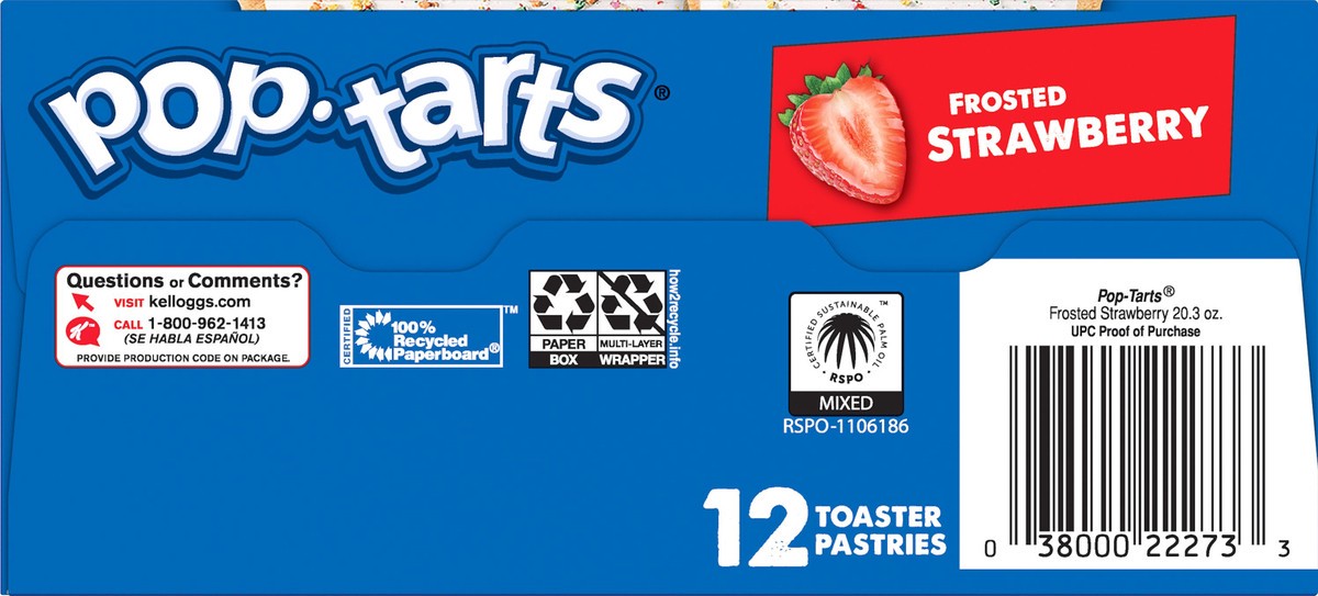 slide 6 of 7, Pop-Tarts Frosted Strawberry Toaster Pastries, 20.3 oz