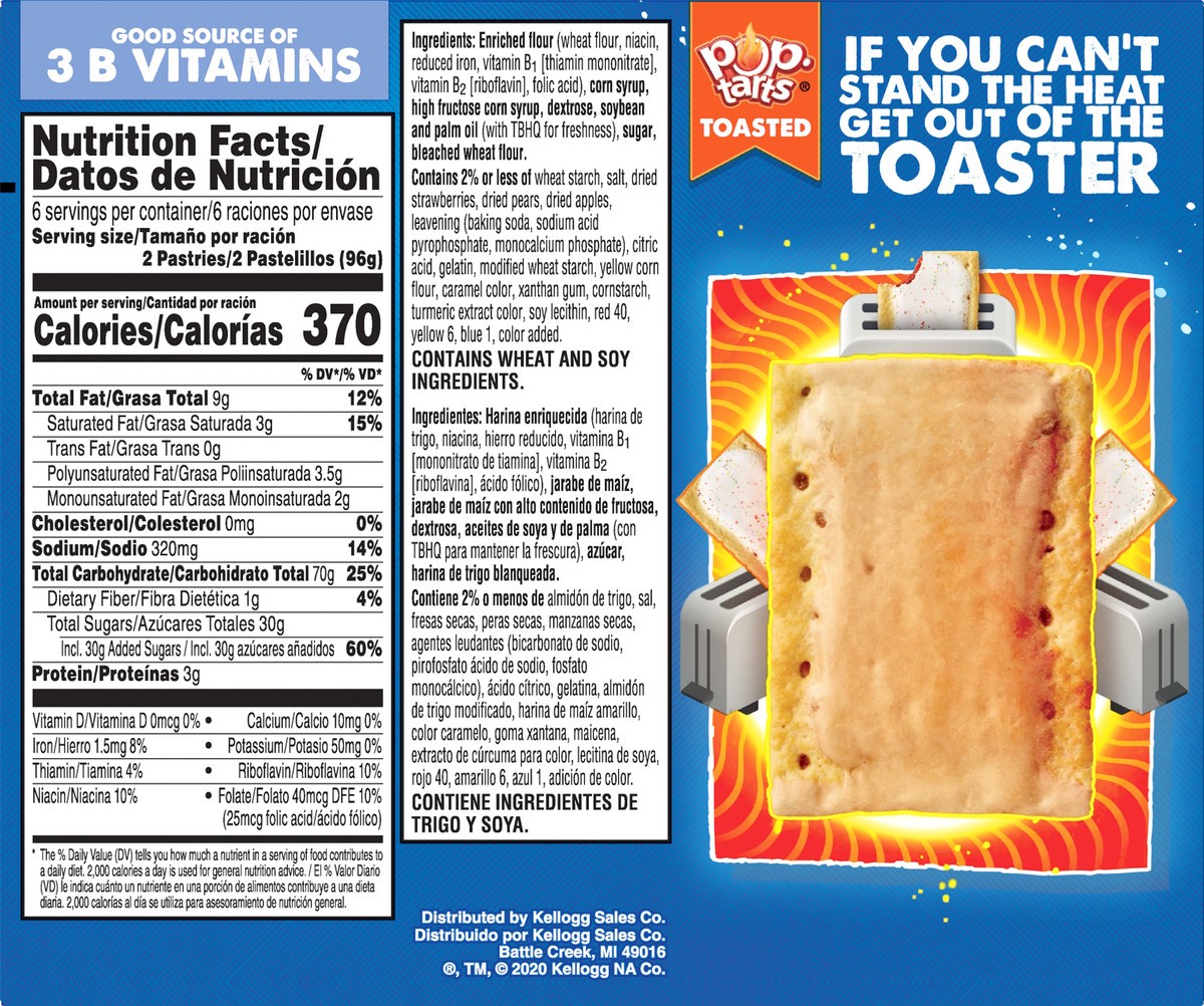 slide 2 of 7, Pop-Tarts Frosted Strawberry Toaster Pastries, 20.3 oz