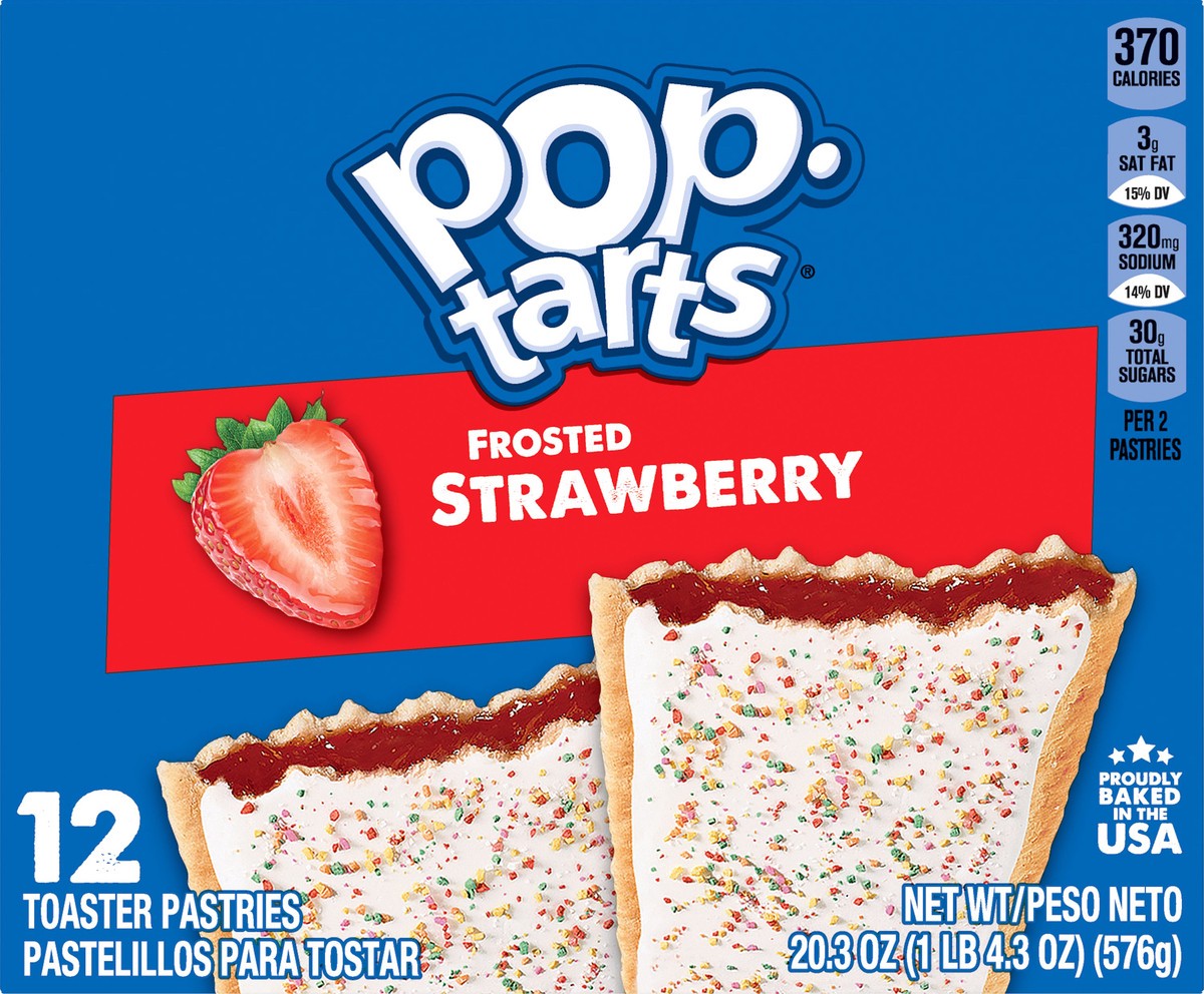 slide 4 of 7, Pop-Tarts Frosted Strawberry Toaster Pastries, 20.3 oz