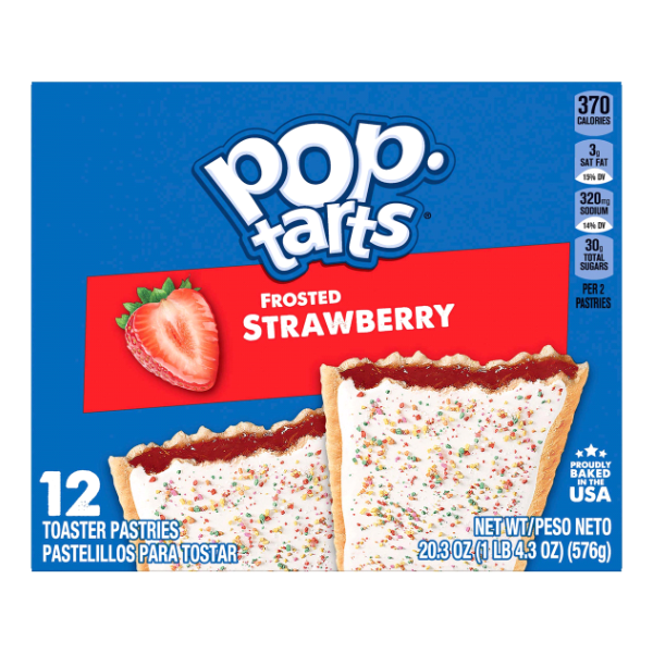 slide 1 of 7, Pop-Tarts Frosted Strawberry Toaster Pastries, 20.3 oz