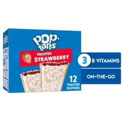 Kellogg's Pop-Tarts Toaster Pastries, Breakfast Foods, Baked in the USA, Frosted Strawberry
