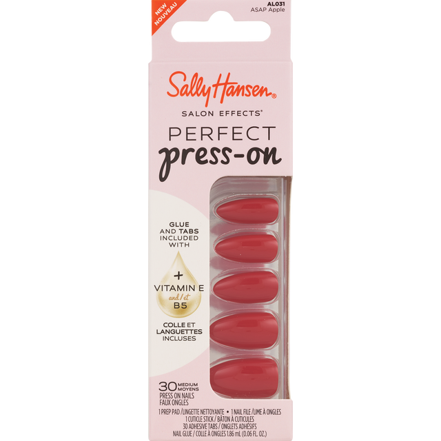 slide 1 of 1, SALLY HANSEN Sh Perfect Press On Asap Apple, 1 ct
