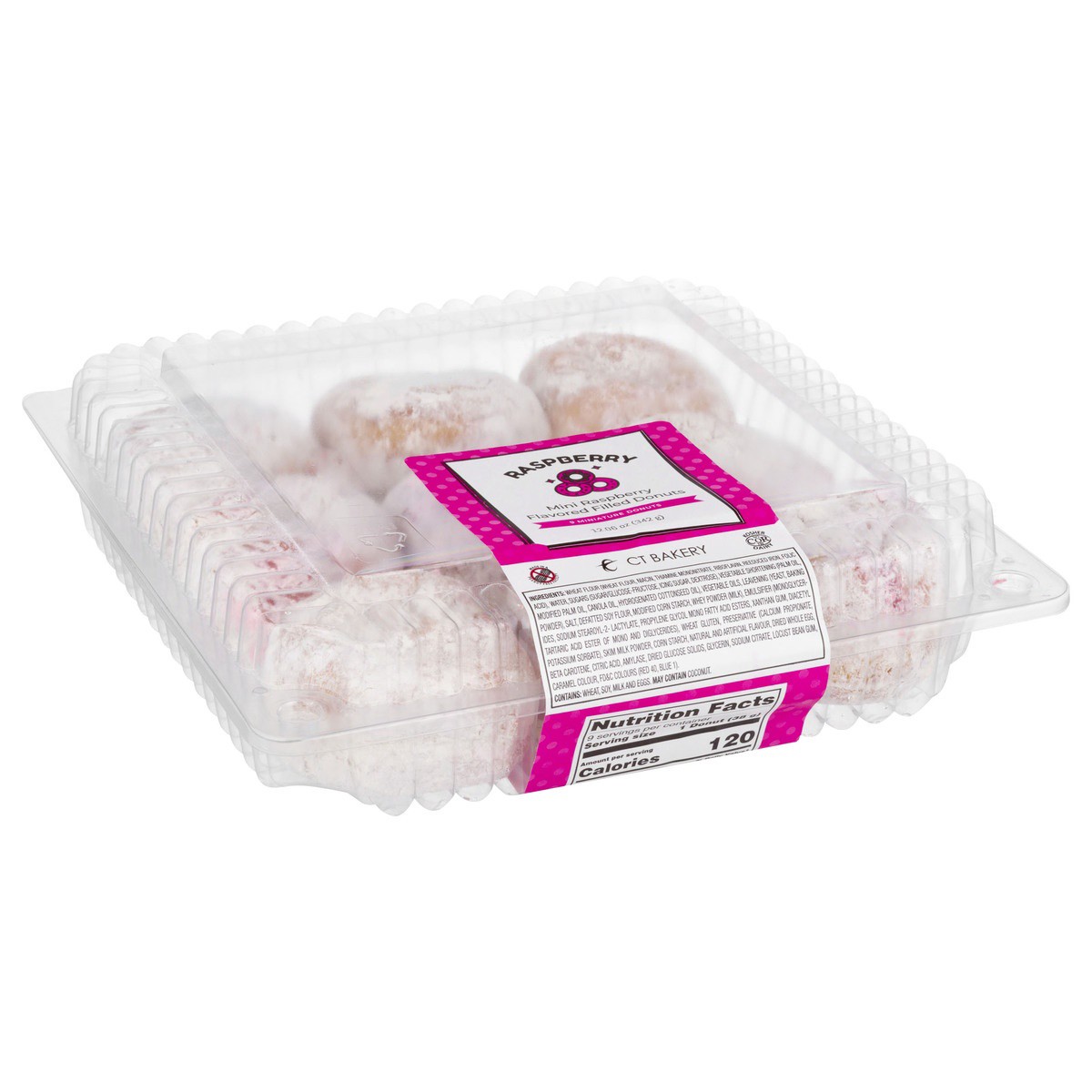 slide 8 of 9, CT Bakery Filled Mini Raspberry Flavored Donuts 9 ea, 9 ct