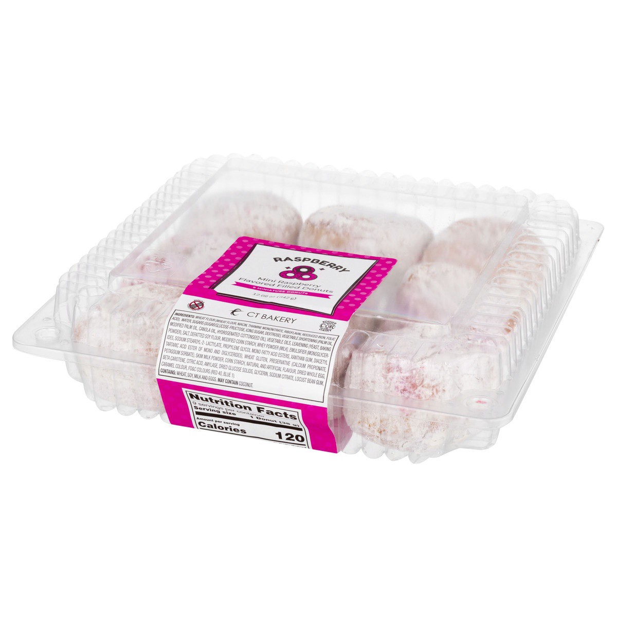 slide 4 of 9, CT Bakery Filled Mini Raspberry Flavored Donuts 9 ea, 9 ct