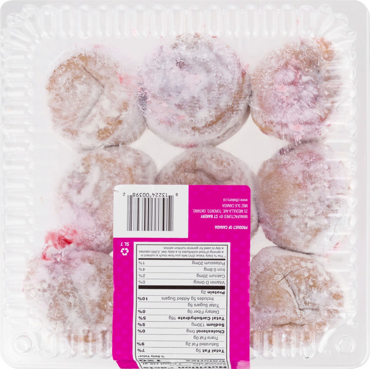 slide 5 of 9, CT Bakery Filled Mini Raspberry Flavored Donuts 9 ea, 9 ct