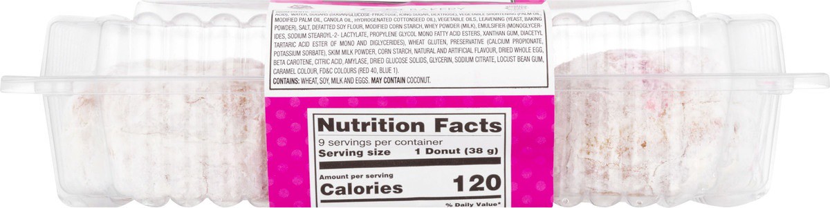 slide 6 of 9, CT Bakery Filled Mini Raspberry Flavored Donuts 9 ea, 9 ct