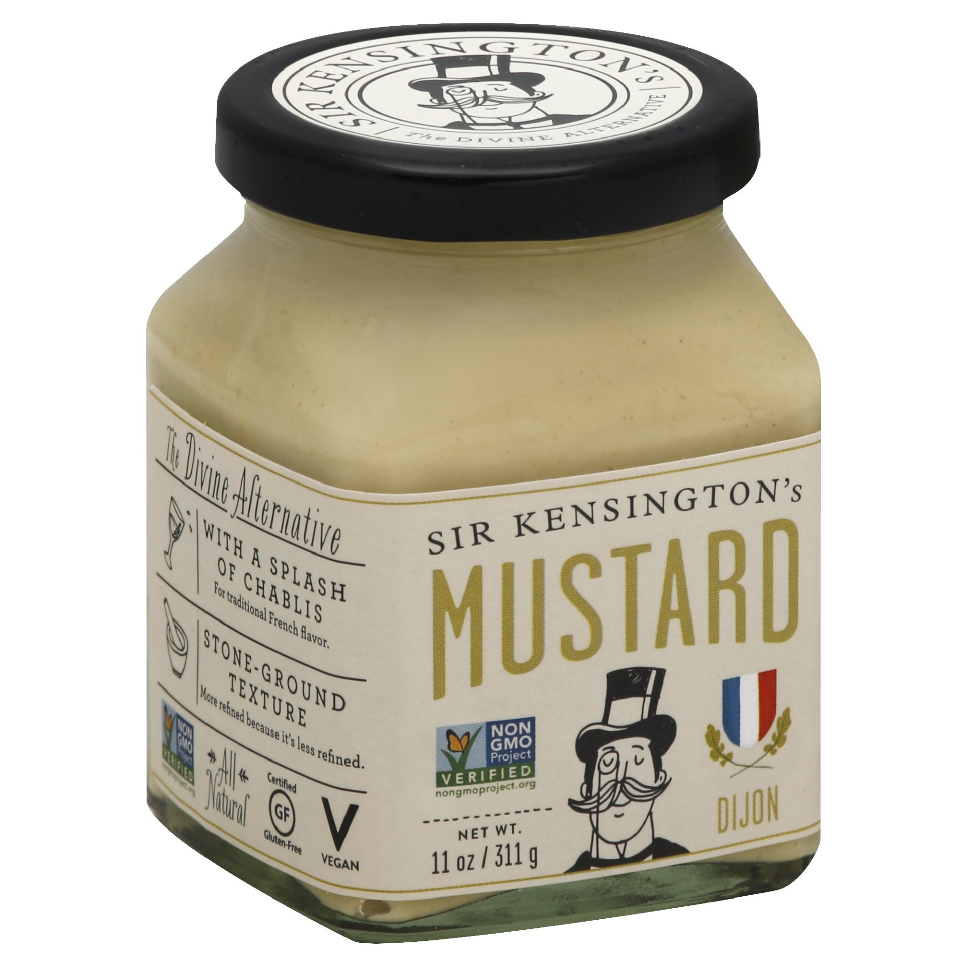 slide 1 of 2, Sir Kensington's Mustard Dijon Jar, 11 oz