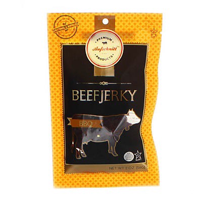 slide 1 of 1, Aufschnitt BBQ Beef Jerky, 2 oz