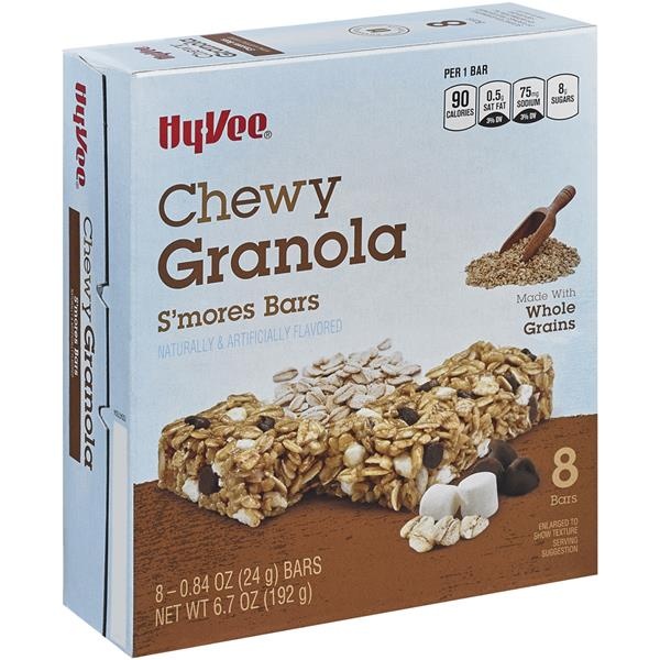slide 1 of 1, Hy-vee S'mores Chewy Granola Bars, 6.7 oz