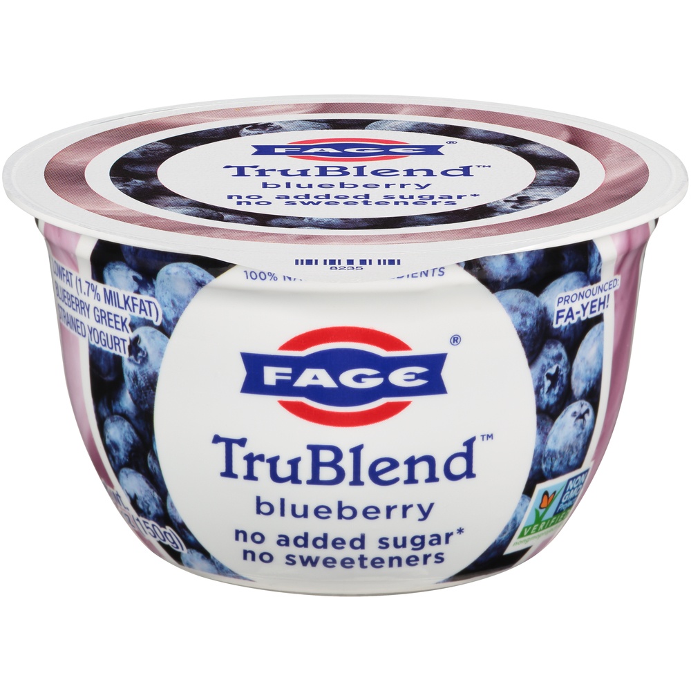 slide 1 of 6, Fage Trublend Blueberry Greek Yogurt, 5.3 oz