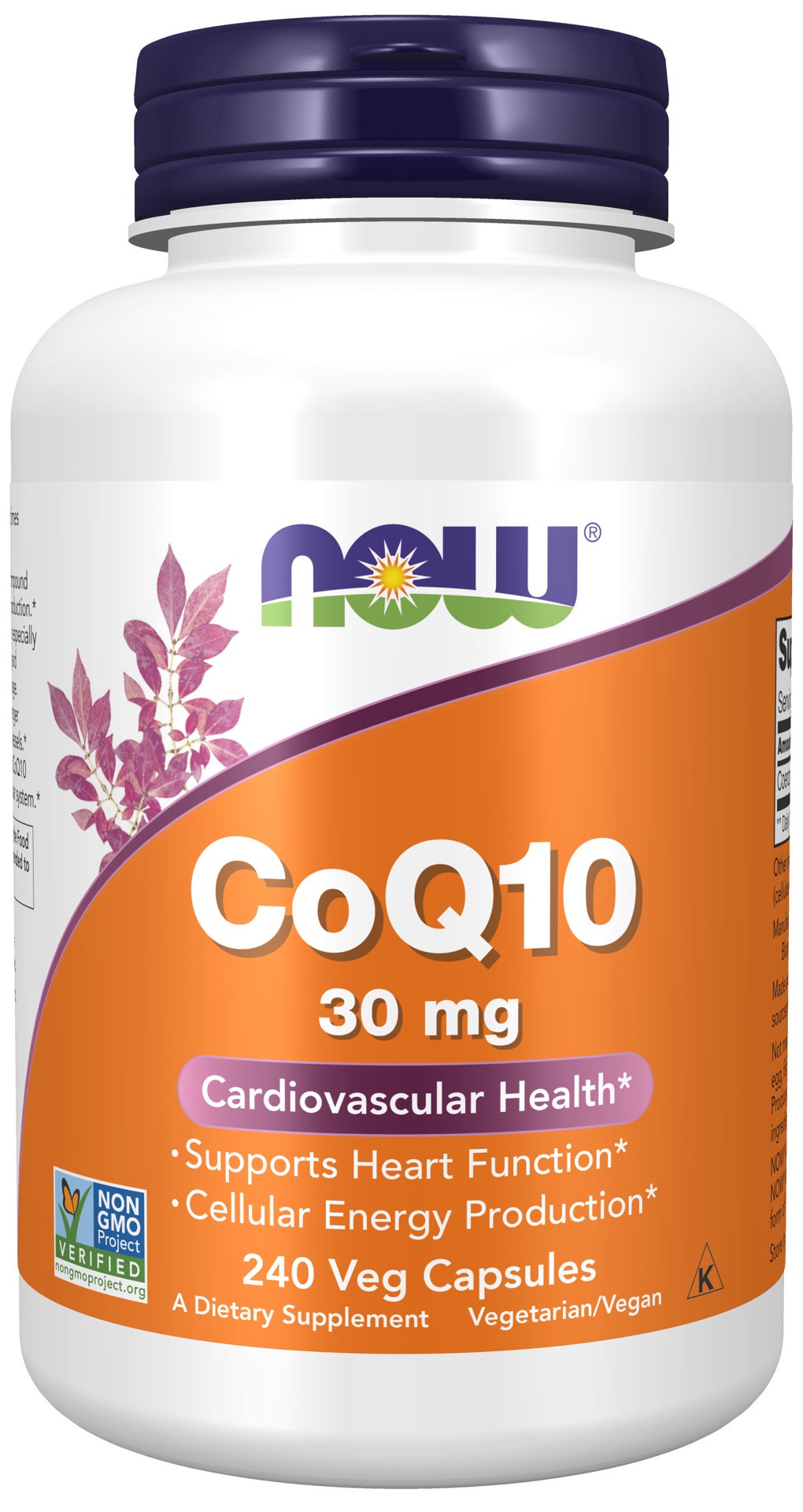 slide 1 of 4, NOW CoQ10 30 mg - 240 Veg Capsules, 240 ct