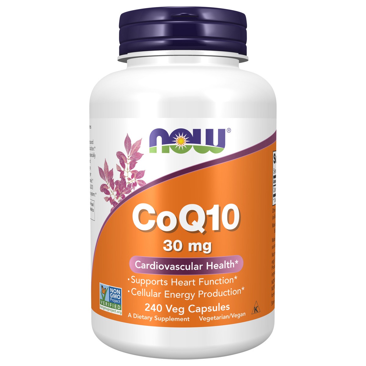slide 1 of 4, NOW CoQ10 30 mg - 240 Veg Capsules, 240 ct