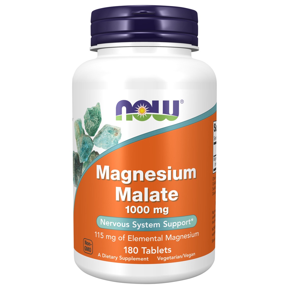 slide 1 of 4, NOW Magnesium Malate 1000 mg - 180 Tablets, 180 ct