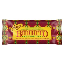 Amy's Frozen Southwestern Burrito, Made with Organic Corn, Beans and Cheese