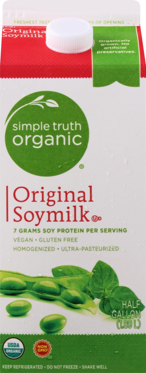 slide 1 of 12, Simple Truth Organic Original Soymilk 0.5 gl, 1/2 gal