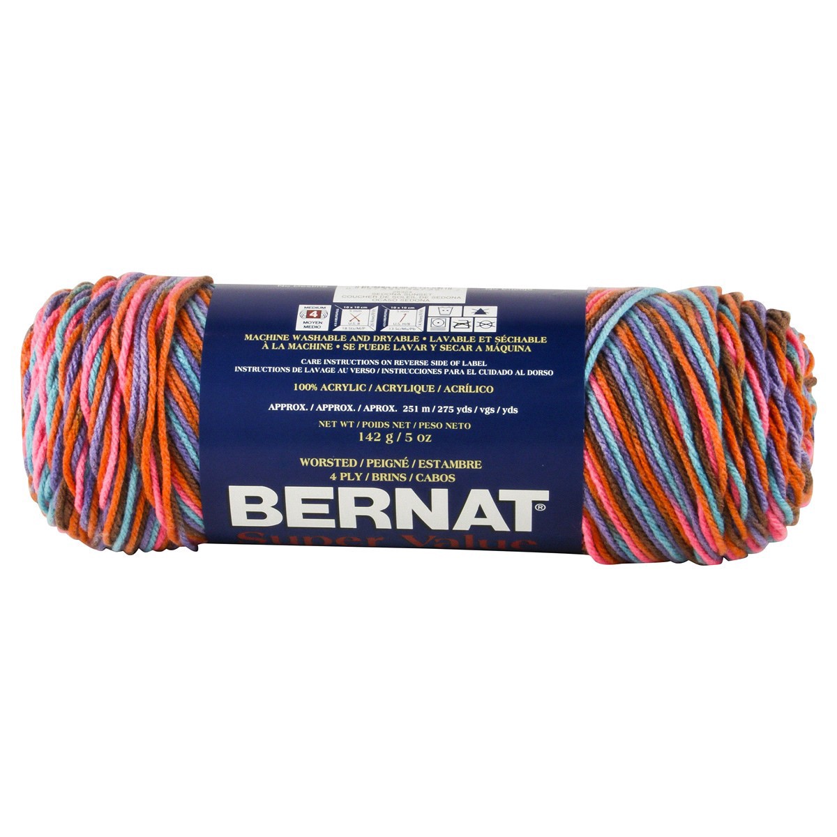 slide 3 of 3, Bernat Super Value Yarn - Sedona Sunset Ombre, 1 ct