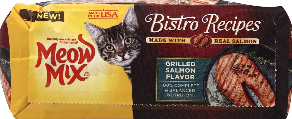 slide 5 of 6, Meow Mix Bistro Recipes Grilled Salmon Flavor Cat Food, 3-Pound, 3 lb