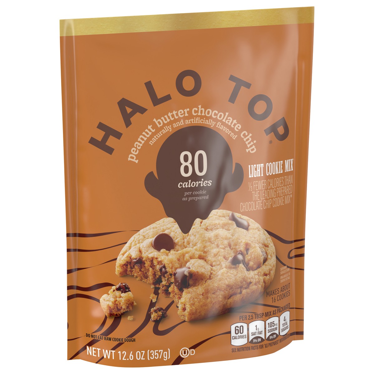 slide 13 of 14, Halo Top Peanut Butter Chocolate Chip Light Cookie Mix, 12.6 oz., 12.6 oz