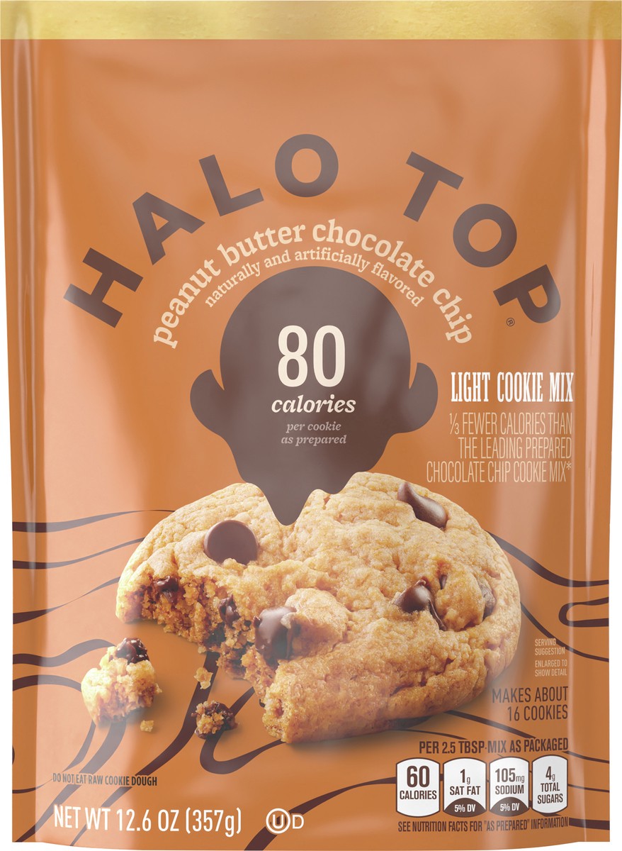 slide 12 of 14, Halo Top Peanut Butter Chocolate Chip Light Cookie Mix, 12.6 oz., 12.6 oz