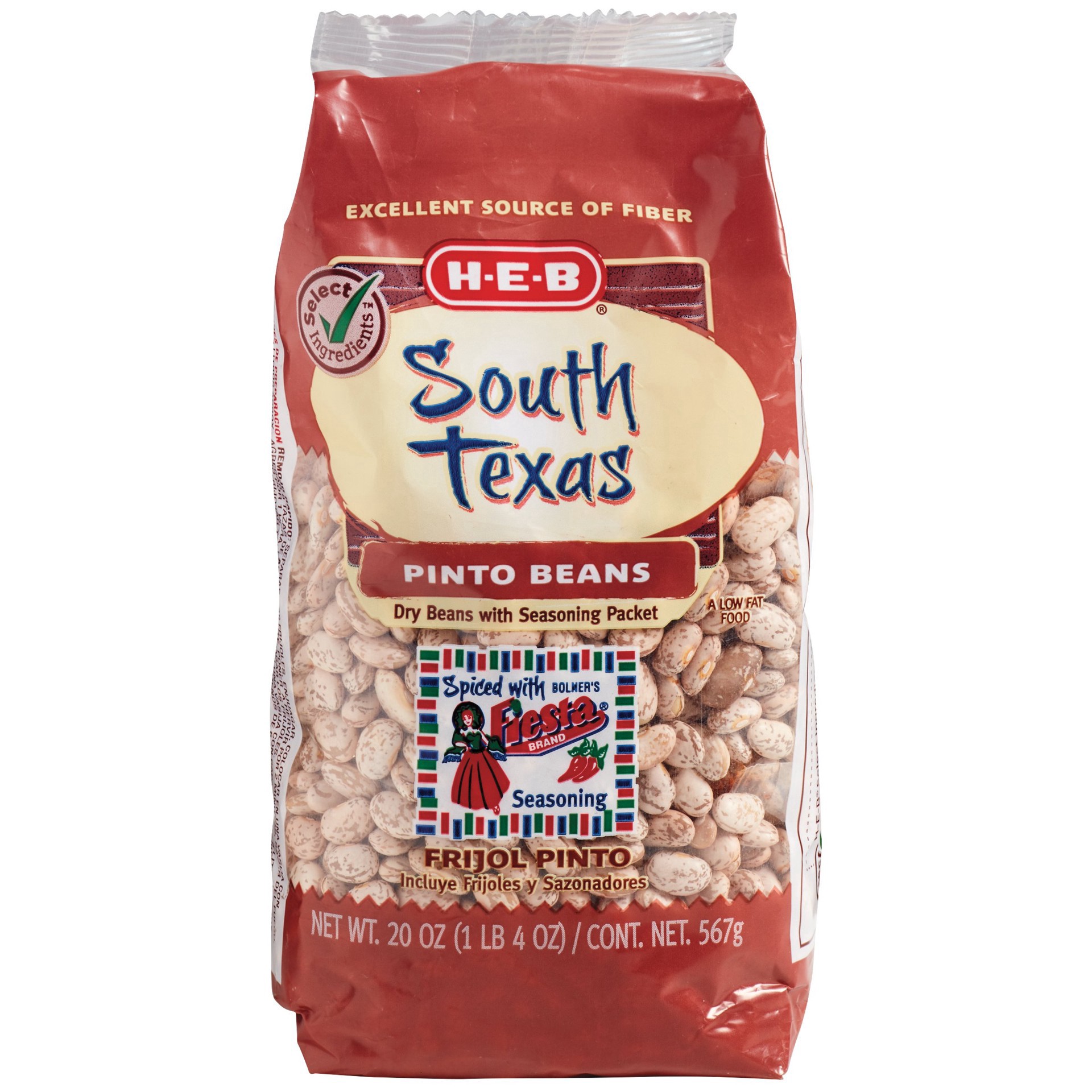 slide 1 of 1, H-E-B South Texas Pinto Beans, 20 oz