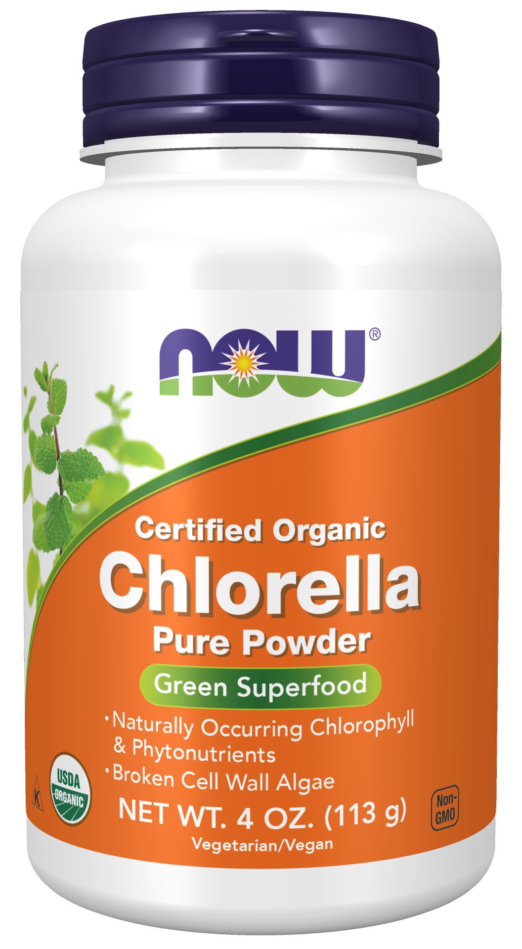 slide 1 of 4, NOW Chlorella Powder, Organic - 4 oz., 4 oz