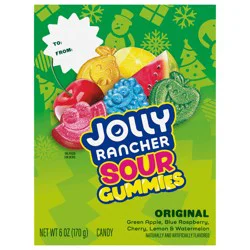 JOLLY RANCHER Sour Gummies Original Fruit Flavored, Christmas Candy Gift Box, 6 oz