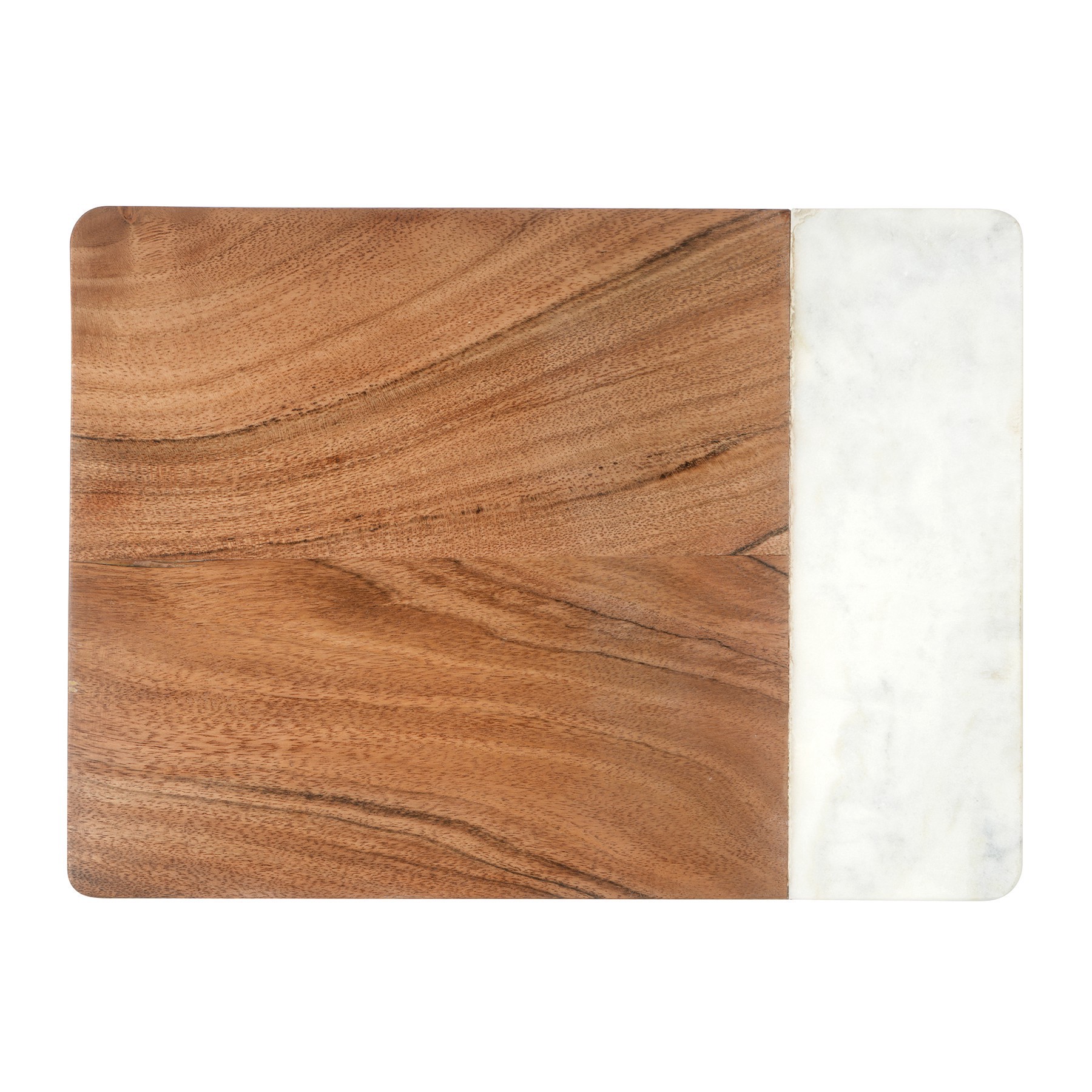 slide 2 of 2, 12" Natural Wood & Marble Cutting Board By Ashland, 12 in