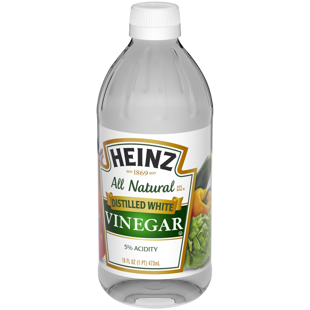 slide 8 of 9, Heinz All Natural Distilled White Vinegar with 5% Acidity, 16 fl oz Bottle, 16 fl oz