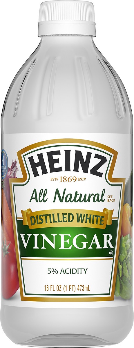 slide 6 of 9, Heinz All Natural Distilled White Vinegar with 5% Acidity, 16 fl oz Bottle, 16 fl oz