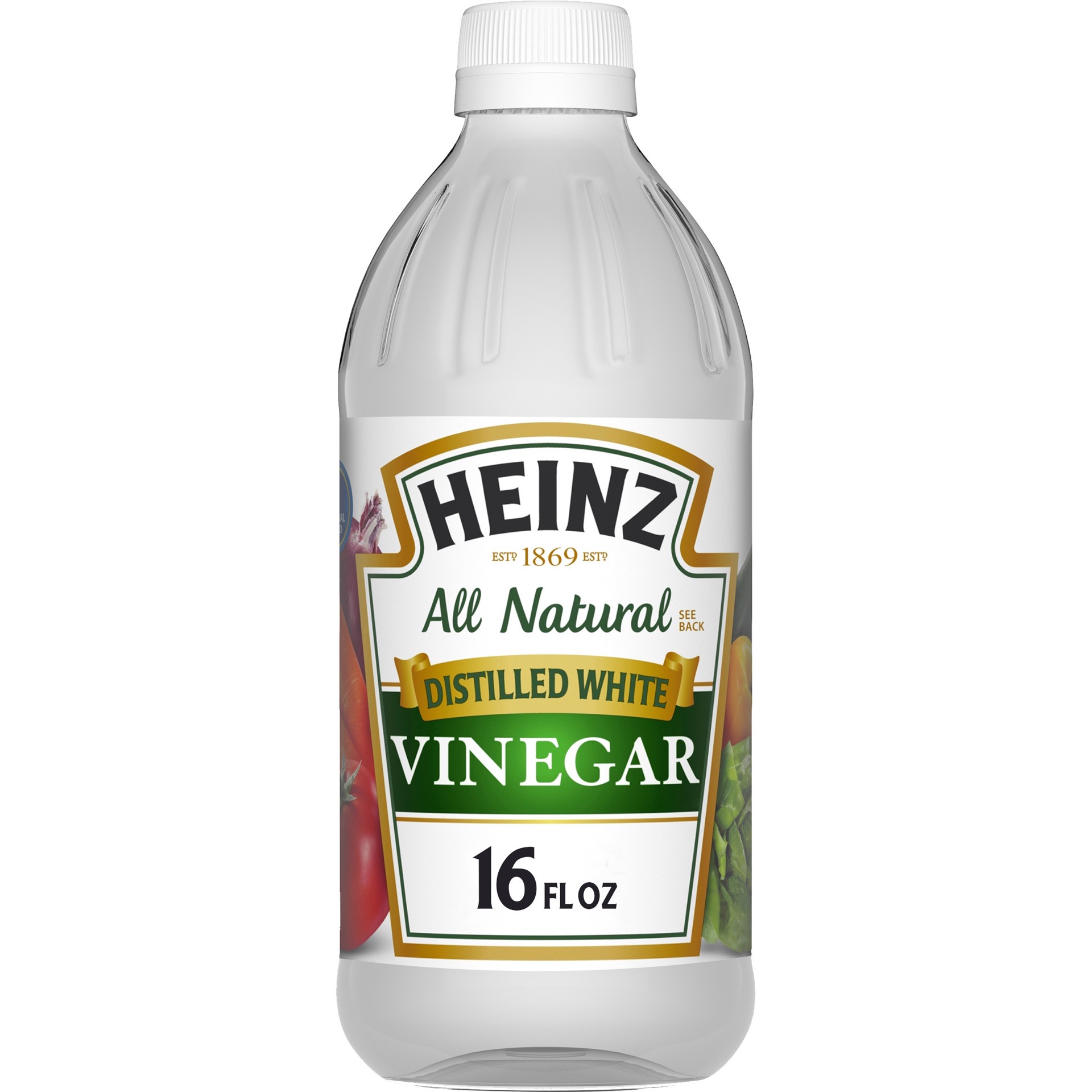 slide 1 of 9, Heinz All Natural Distilled White Vinegar with 5% Acidity, 16 fl oz Bottle, 16 fl oz