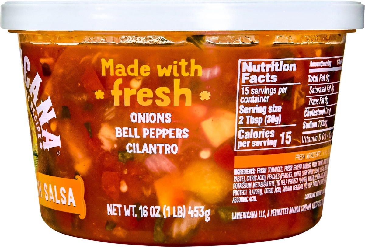 slide 8 of 13, La Mexicana Mango Peach Salsa 16oz, 16 oz