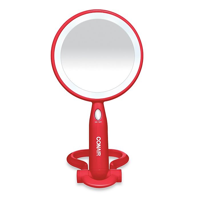 slide 1 of 1, Illuminations by Conair 1X/3X Lifetime LED Mirror - Berry Red, 1 ct