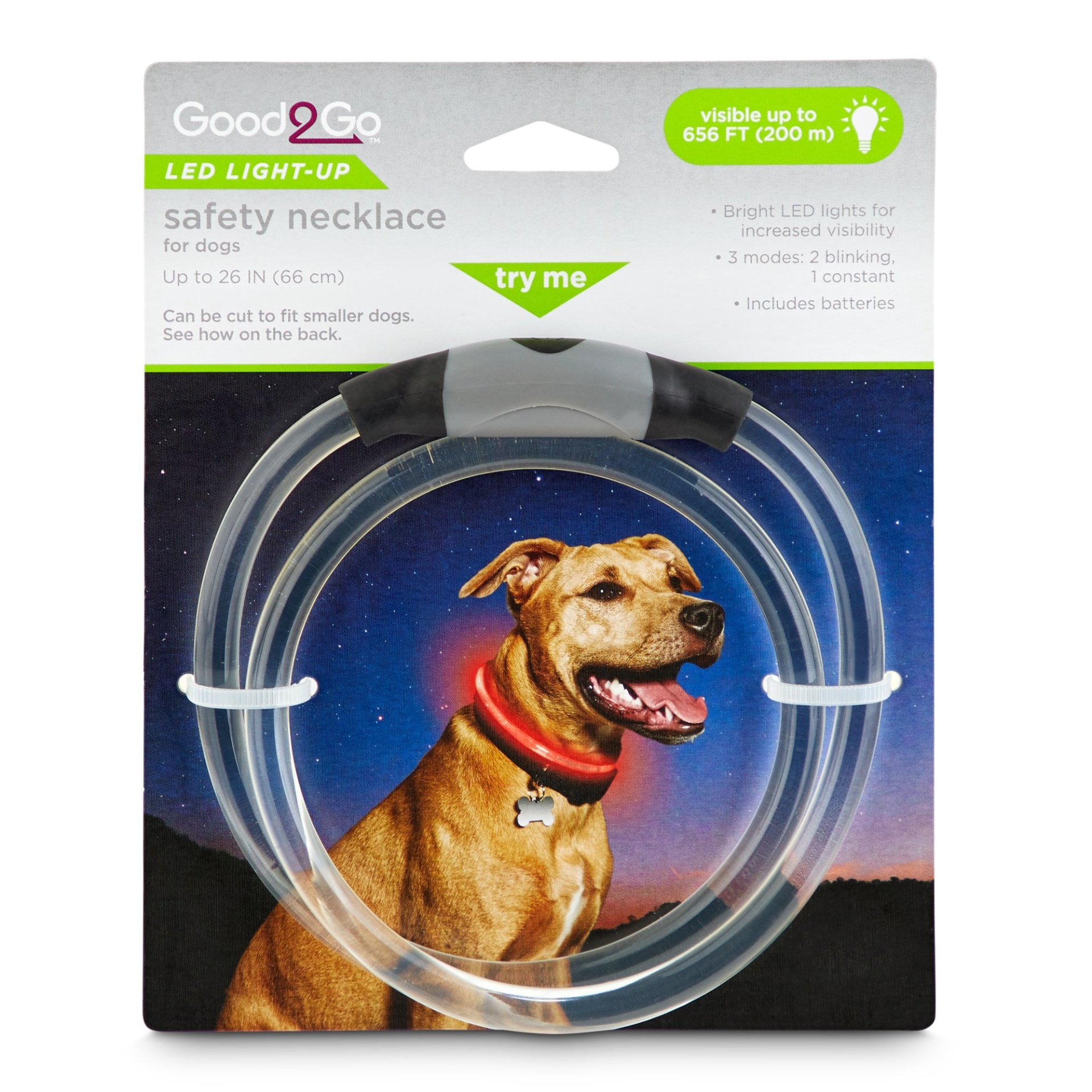 slide 1 of 1, Good2Go LED Light-Up Safety Necklace for Dogs, 1 ct