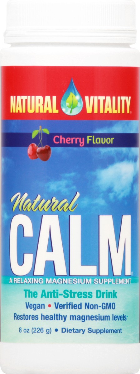 slide 1 of 12, Natural Vitality Calm Cherry Flavor Anti-Stress Drink 8 oz, 8 oz