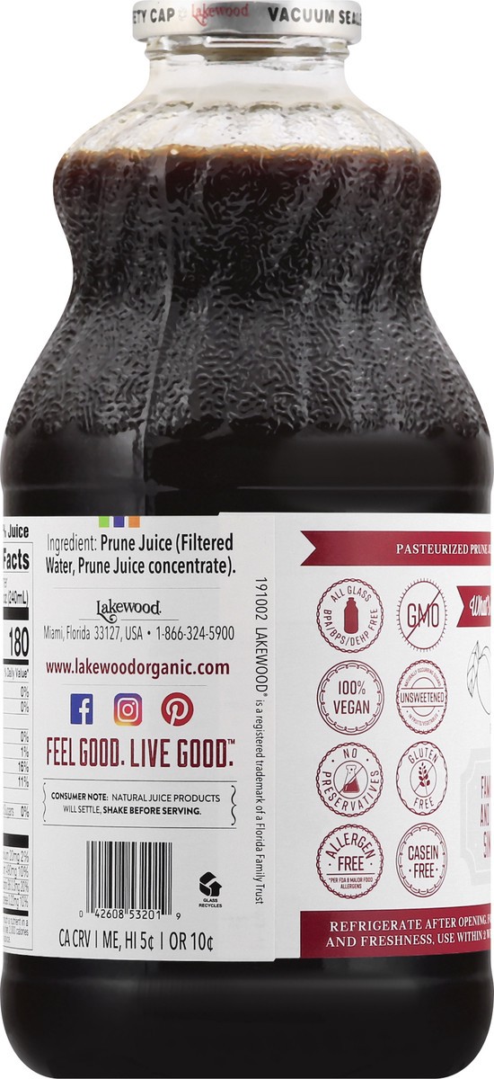slide 9 of 12, Lakewood Pure Prune Juice, 32 fl oz