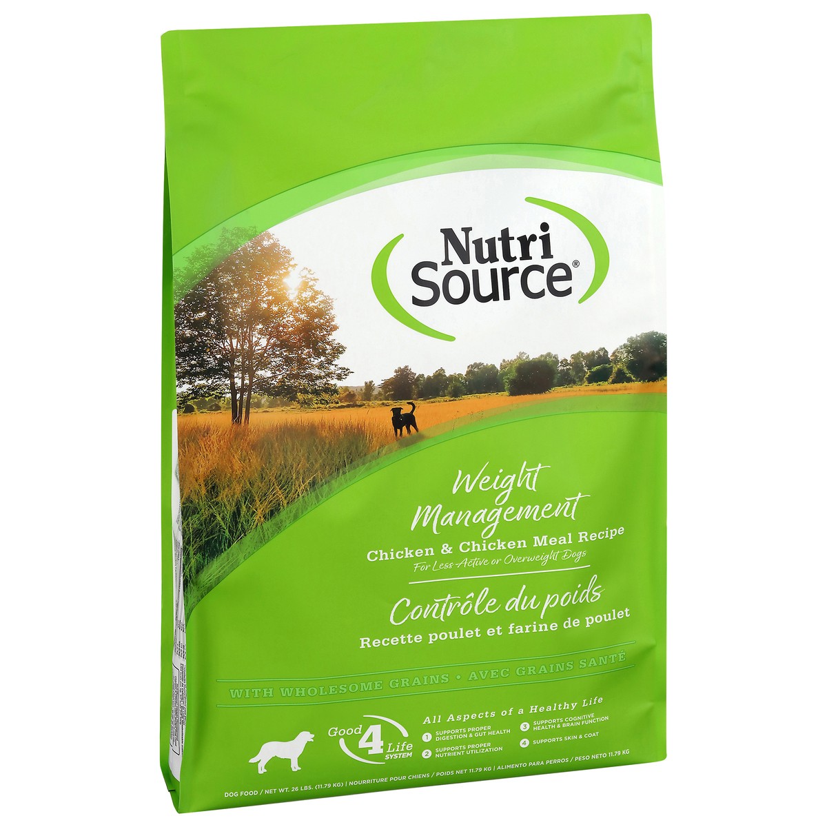 slide 10 of 14, NutriSource Weight Management Chicken & Chicken Meal Recipe Dog Food 26 lb, 26 lb