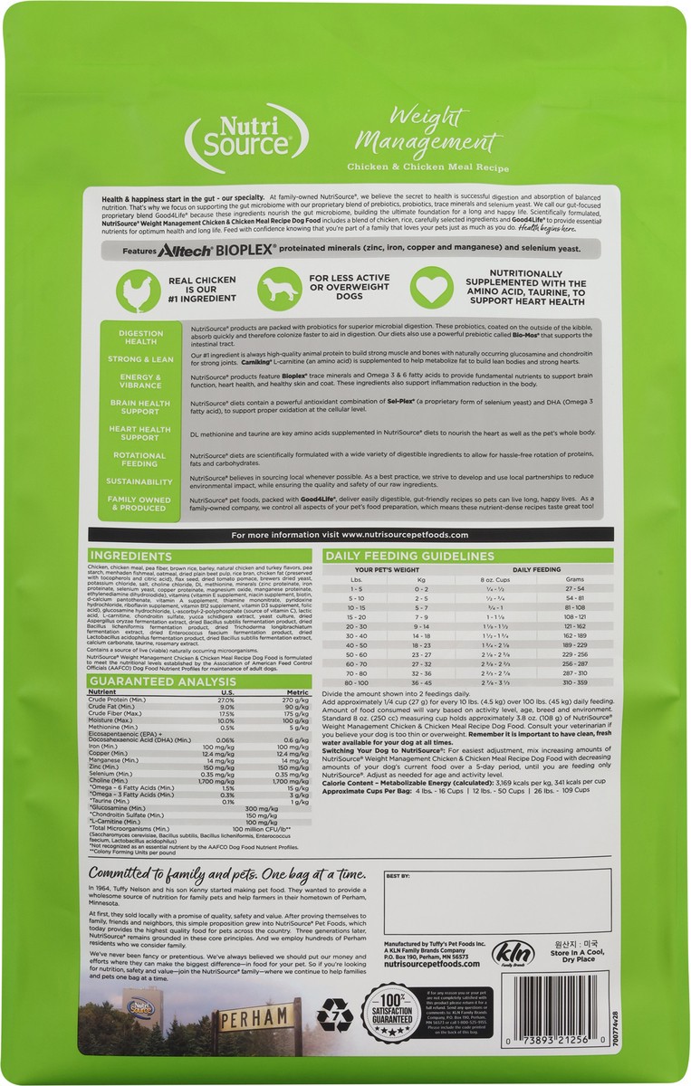 slide 9 of 14, NutriSource Weight Management Chicken & Chicken Meal Recipe Dog Food 26 lb, 26 lb