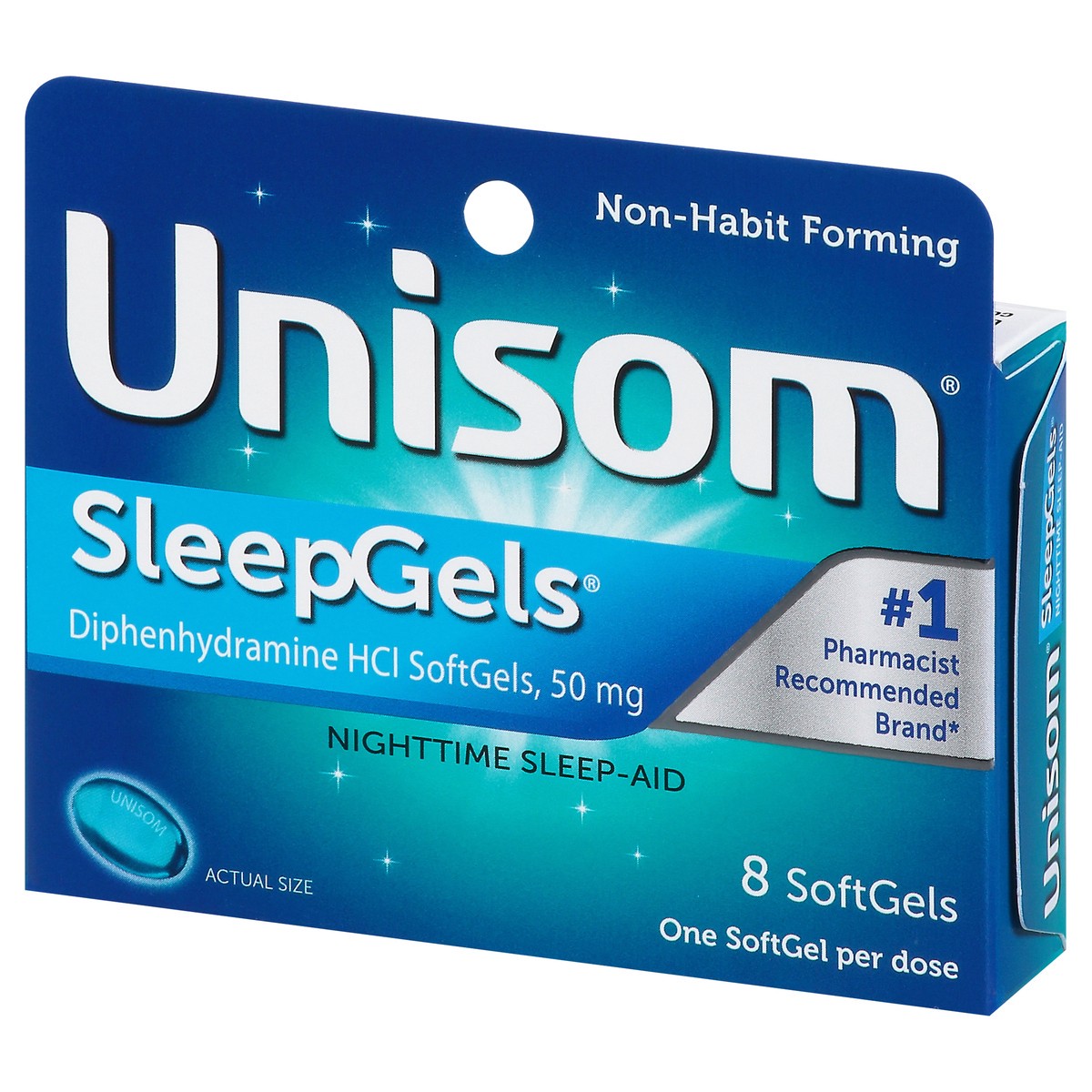 slide 2 of 13, Unisom Sleepgels Nighttime Sleep-Aid Softgels, 8 ct