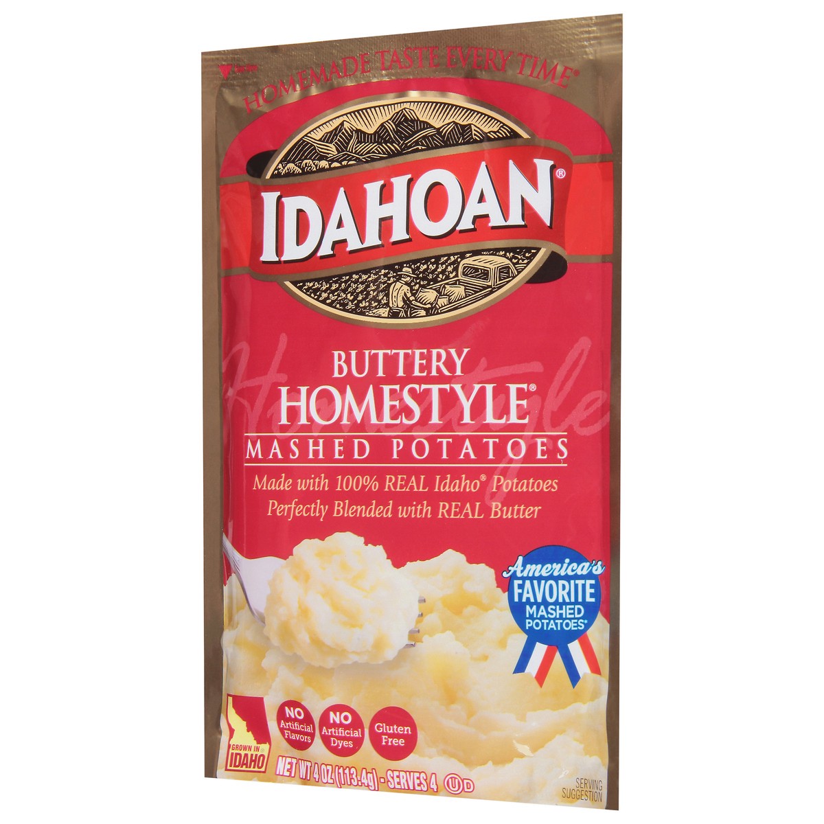 slide 12 of 13, Idahoan Buttery Homestyle Mashed Potatoes 4 oz, 4 oz
