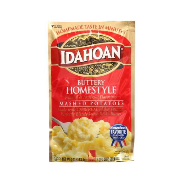 slide 1 of 13, Idahoan Buttery Homestyle Mashed Potatoes 4 oz, 4 oz