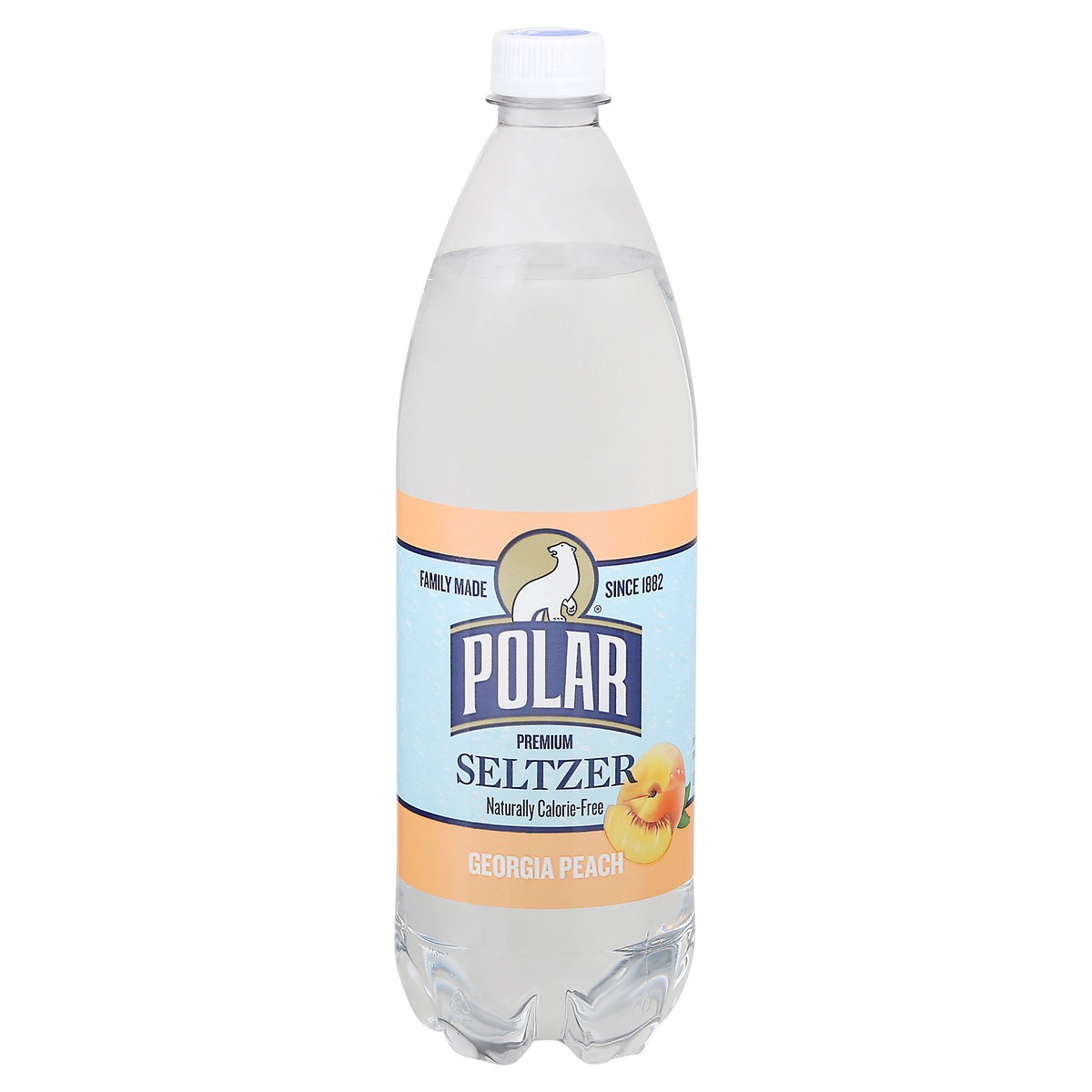 slide 1 of 9, Polar Georgia Peach Premium Seltzer 33.8 fl oz, 33.8 fl oz