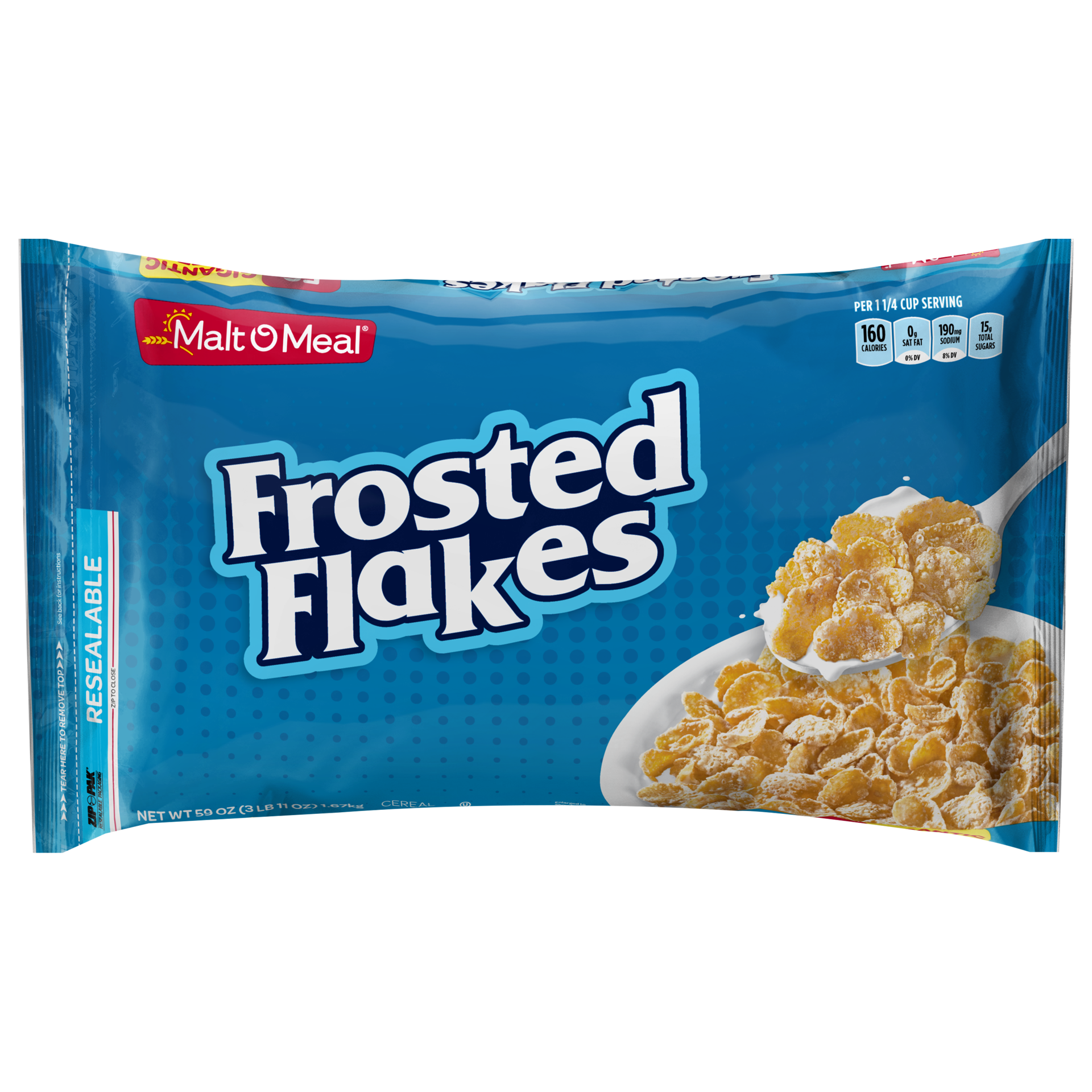 slide 1 of 2, Malt-O-Meal Frosted Flakes, 56 oz