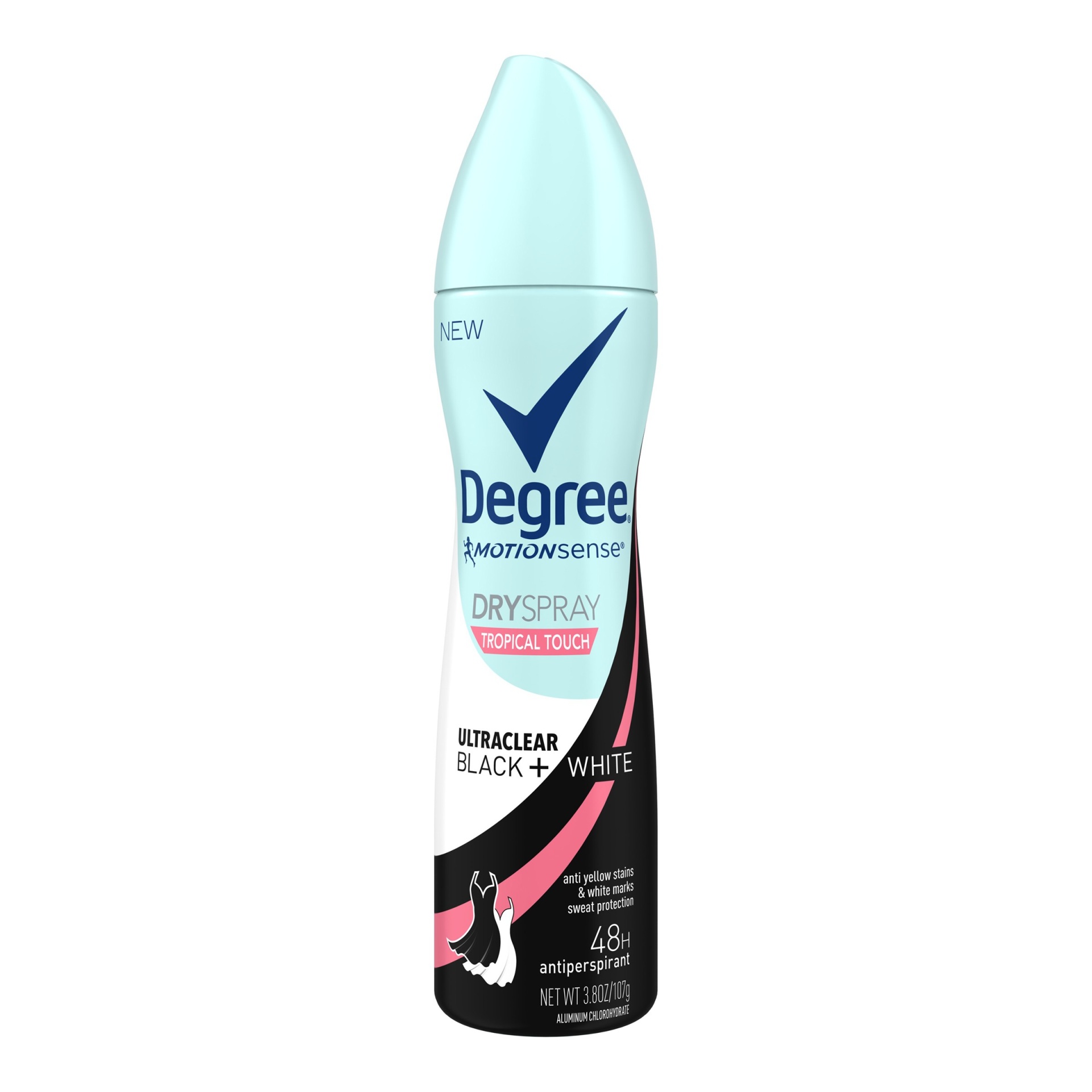 slide 1 of 1, Degree for Women Ultra Clear Black White Tropical Touch Antiperspirant Deodorant Dry Spray, 3.8 oz