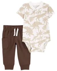 Carters Baby 2-Piece Dinosaur Bodysuit Pant Set Multi 12M